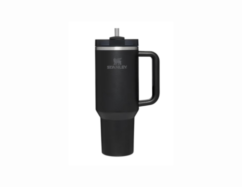 Stanley 40oz Quencher H20 Flowstate Stainless Steel Vacuum Insulated Tumbler with Lid and Straw for Water, Iced Tea or Coffee, Smoothie and More, Cream (Black)