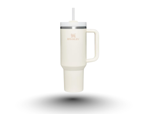 Stanley 40oz Quencher H20 Flowstate Stainless Steel Vacuum Insulated Tumbler with Lid and Straw for Water, Iced Tea or Coffee, Smoothie and More, Cream (white)