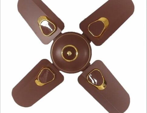 WINTEX Ceiling Fan 24-Inch ? 4 Blades ? Brown with Gold Design ? 220V