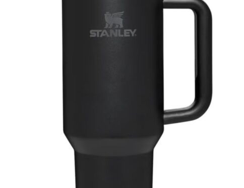 Stanley 40oz Quencher H20 Flowstate Stainless Steel Vacuum Insulated Tumbler with Lid and Straw for Water, Iced Tea or Coffee, Smoothie and More, Cream (Black)