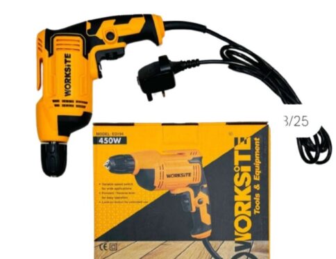 WORKSITE Corded Drill 450W Variable Speed Reversible Electric