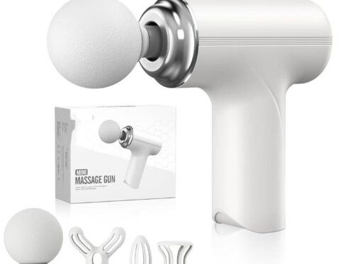Portable Muscle Mini Massage Gun for Body Back Neck Shoulder Arms Legs White