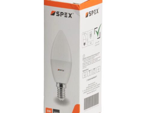 SPEX 9W LED Bulb – E14 Base, 6500K Cool Daylight, Energy Efficient