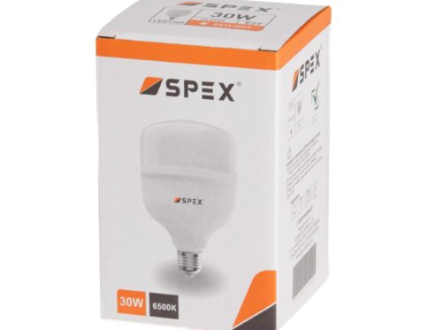 SPEX 30W LED Bulb – Daylight, 6500K, E27 Base | Compact Energy Saving