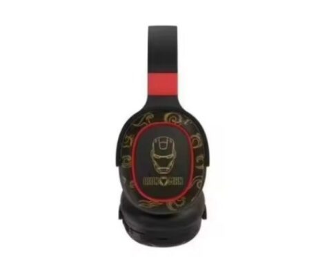 Iron Man Bluetooth Headset KA-706B | Wireless Kids Headphones with Mic ? Black & Red
