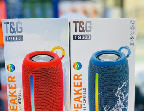 Portable Bluetooth Speaker TG663 with RGB LED Lighting ? 10W Output, Outdoor Subwoofer, Bluetooth, FM Radio, USB/TF Card / Red color